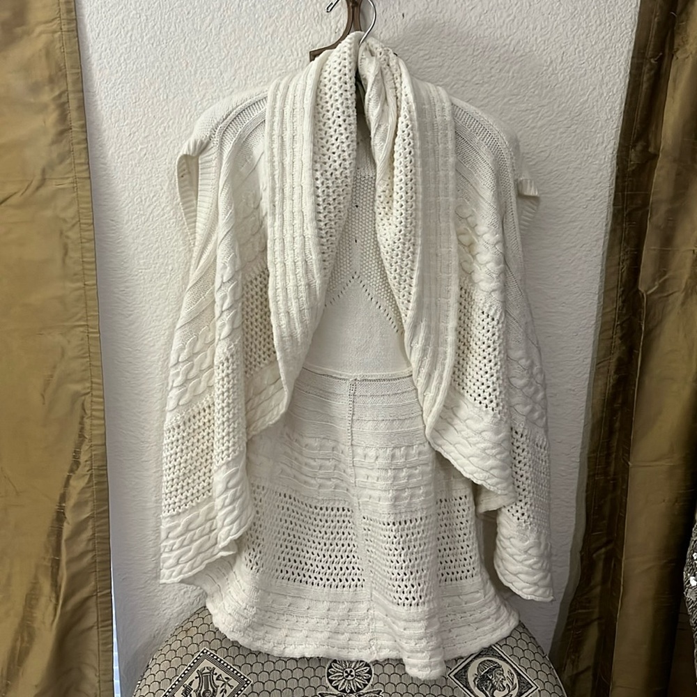 Off White Crochet Shrug